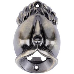 Personality Old Bronze Iron Wall Mount Bottle Opener, Creative Beer Bottle Opener,funny Corkscrew with Screws Used for Bars, KTV,Hotels, Home