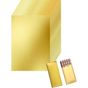 مغلفة بار الحلوى 100 قطعة من أغلفة رقائق الشوكولاتة، رقائق ذهبية كبيرة من الشوكولاتة، أغلفة سميكة لعيد الميلاد وأعياد الميلاد والحلويات المنزلية وحفلات الزفاف in Kuwait