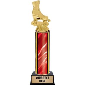 Crown Awards 9" Red Roller Skate Trophies - Customized Roller Skate Trophy Prime