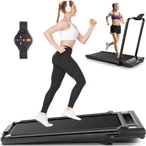 ANCHEER Treadmills with Incline, Under Desk Treadmill/2s Folding Treadmill/Max Treadmill 300 lb Capacity-Walking Pad/Compact Electric Treadmill for Home/Gym/Office with LED Touch Screen/Remote Watch