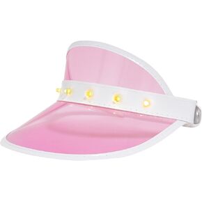 قبعات Naimo Sun Visor مع ضوء شفاف للحماية من الأشعة فوق البنفسجية، قبعة صيفية متوهجة LED في الهواء الطلق، قبعة حفلات الهذيان لمهرجانات الشاطئ