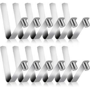 12 PCS Tent Pole Clips Push Button Spring Clip Tent Pole Connectors Stainless Steel Kayak Spring Snap Tube Locking Pin Clips for Kayak Paddle Camping 9mm in Saudi Arabia