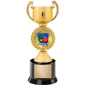 Crown Awards 8.5" Outdoor Games Bocce Ball Insert Award On Round Trophy Base