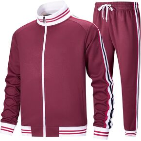 ZPB Men's Track suits Sets Long Sleeve Full-zip Sweatsuit Active Jackets and Pants 2 Piece Outfits