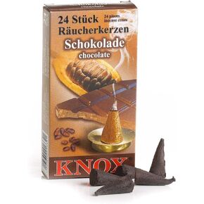 Knox Chocolate Scented Incense Cones, Pack of 24, Made in Germany