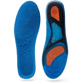 Massaging Gel Insoles Elastic Silicone Gel Sport Insert Running Insoles Support Arch Shoes Pads for Man&Women (5.5-10)