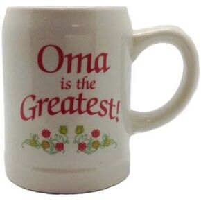Essence of Europe Gifts E.H.G E.H.G | 12 oz Oma Is The Greatest Gift for German Grandma Stoneware Coffee Mug
