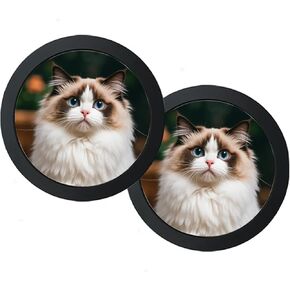 2 Pack Round Picture Frame 12 Inch Photo Frame Wall Hanging Picture Frames for Home Office Wall Decor, Black