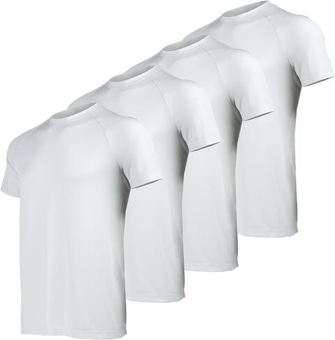 +MD Men’s T-Shirts 4 Pack, Quick Dry Short Sleeve Tee, Gym Workout Short Sleeve, Active Moisture Wicking Crew Neck Shirts in Saudi Arabia