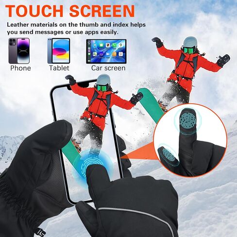 Heated Gloves for Men Women - Rechargeable Electric Heated Gloves, 7.4V Heated Skiing Gloves, Thermal Warming Snowboarding Gloves for Hunting Winter Camping Motorcycle Skiing Outdoor Work in Saudi Arabia