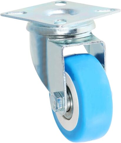 مجموعة من 12 عجلة دوارة مقاومة للانزلاق باللون الأزرق مقاس 2 بوصة من مادة البولي يوريثين وقاعدة علوية ومحمل كروي مزدوج in Kuwait