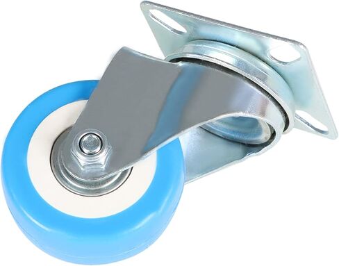 مجموعة من 12 عجلة دوارة مقاومة للانزلاق باللون الأزرق مقاس 2 بوصة من مادة البولي يوريثين وقاعدة علوية ومحمل كروي مزدوج in Kuwait