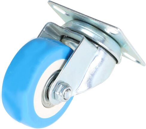 مجموعة من 12 عجلة دوارة مقاومة للانزلاق باللون الأزرق مقاس 2 بوصة من مادة البولي يوريثين وقاعدة علوية ومحمل كروي مزدوج in Kuwait