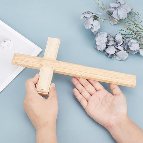 HOBBIESAY 9.84x5.51 inch Black Wooden Cross Wall Hanging Cross Decoration Gatholic Crucifix Wall Cross Wall Mounted Cross Ornament for Home Christian Weddings Party Gift Decor in Saudi Arabia