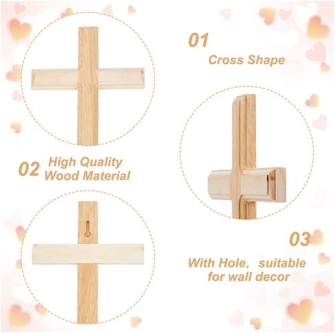 HOBBIESAY 9.84x5.51 inch Black Wooden Cross Wall Hanging Cross Decoration Gatholic Crucifix Wall Cross Wall Mounted Cross Ornament for Home Christian Weddings Party Gift Decor in Saudi Arabia