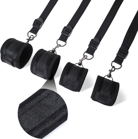 Soft Adjustable Straps Set PU Leather Kit for Hand-Wrist-Ankle Home Gym Sports in Kuwait
