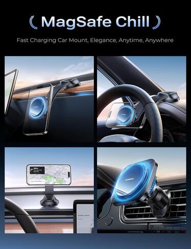 for Magsafe Car Mount,Magnetic Phone Holder for Car and Tesla Compatible with MagSafe Car Mount,iPhone 15 14 13 12 Pro Plus,Bendable Memory Titanium Alloy for All Dashboards,Windshields in Saudi Arabia