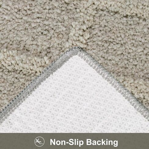 HAOCOO Bathroom Rugs,18x25 inch Non Slip Washable Grey Waffle Bath Mat,Luxury Soft Microfiber Absorbent Bathmat Floor Carpet for Bathroom Bedroom Tub Shower in Saudi Arabia