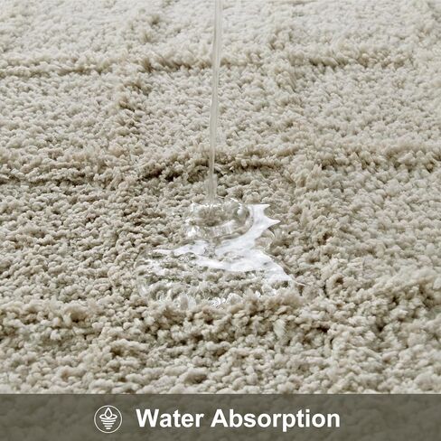 HAOCOO Bathroom Rugs,18x25 inch Non Slip Washable Grey Waffle Bath Mat,Luxury Soft Microfiber Absorbent Bathmat Floor Carpet for Bathroom Bedroom Tub Shower in Saudi Arabia