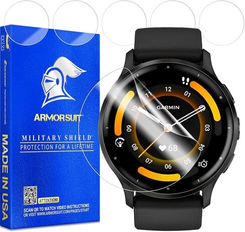 مجموعة من 6 قطع من ArmorSuit لهاتف Garmin Venu 3S (41 مم) واقي شاشة MilitaryShield HD شفاف - صنع في الولايات المتحدة الأمريكية in Saudi Arabia