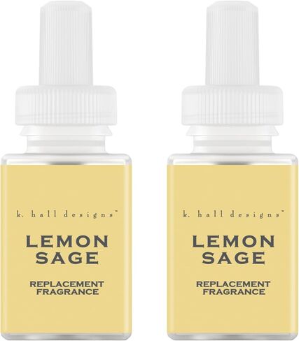 Pura & K. Hall Designs Home Scent Refill - عطر موزع هواء المنزل الذكي - ما يصل إلى 120 ساعة من العطر المميز لكل عبوة - أساسيات منزلية - عطر موزع نظيف - عبوتان، توابل العطلات in Kuwait