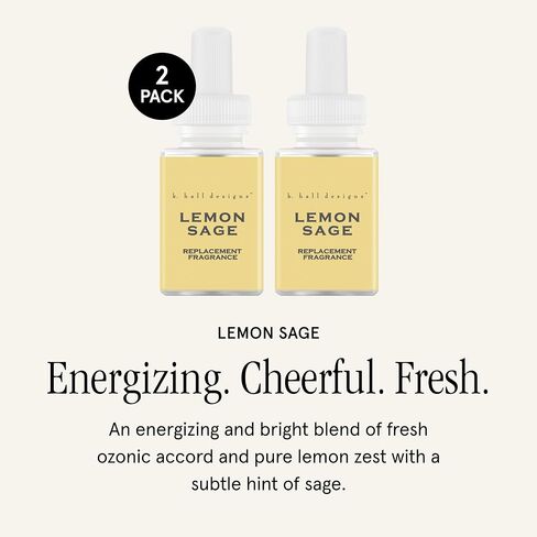 Pura & K. Hall Designs Home Scent Refill - عطر موزع هواء المنزل الذكي - ما يصل إلى 120 ساعة من العطر المميز لكل عبوة - أساسيات منزلية - عطر موزع نظيف - عبوتان، توابل العطلات in Kuwait