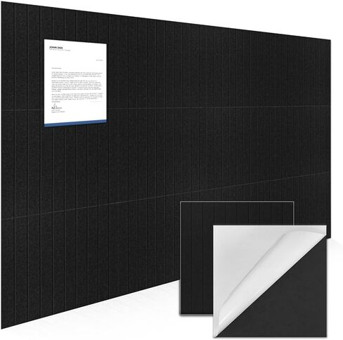 Large Cork Board, 12Packs Felt Cork Board Tiles for Office 11.8"x11.8" 12pcs Total 48"x36" Felt Wall Self Removable Adhesive Bulletin Board for Home Office Decor Wall Photos Memo Cards in Saudi Arabia