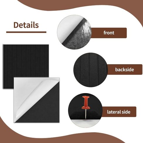 Large Cork Board, 12Packs Felt Cork Board Tiles for Office 11.8"x11.8" 12pcs Total 48"x36" Felt Wall Self Removable Adhesive Bulletin Board for Home Office Decor Wall Photos Memo Cards in Saudi Arabia