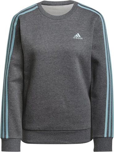 adidas womens Essentials 3-Stripes Fleece Sweatshirt, True Pink-white, X-Small in Saudi Arabia