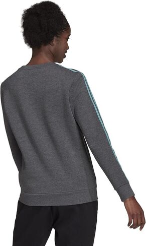 adidas womens Essentials 3-Stripes Fleece Sweatshirt, True Pink-white, X-Small in Saudi Arabia
