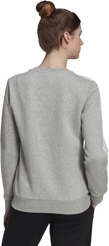 adidas womens Essentials 3-Stripes Fleece Sweatshirt, True Pink-white, X-Small in Saudi Arabia