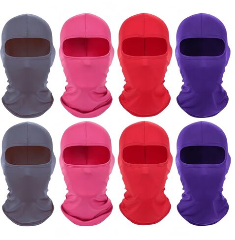 8 Pieces Ski Mask Shiesty Mask Ninja Mask Sports Balaclava Full Face Mask Sun UV Protection Hood for Skiing Cycling in Kuwait