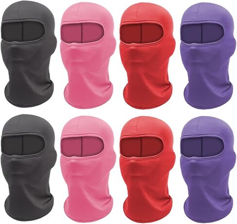 8 Pieces Ski Mask Shiesty Mask Ninja Mask Sports Balaclava Full Face Mask Sun UV Protection Hood for Skiing Cycling in Kuwait