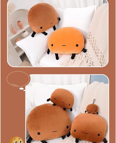 13.7 inch Potato Plush Toy Potato Plush Pillow Kawaii Stuffed Potato Toy Food Shaped Comfort Plush Stuffed Cartoon Pillow Plushie Room Decor Birthday Gift for Boys Girls (Brown-Light) in Saudi Arabia