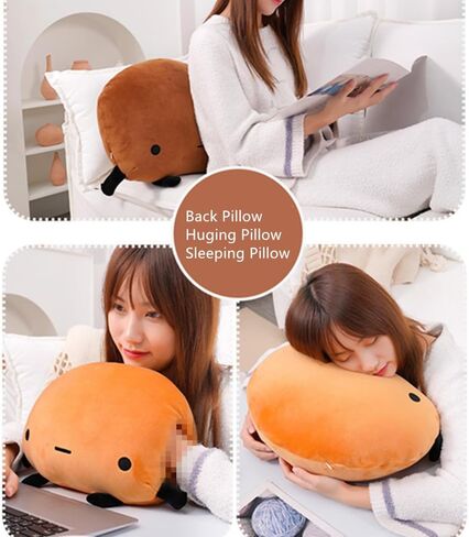 13.7 inch Potato Plush Toy Potato Plush Pillow Kawaii Stuffed Potato Toy Food Shaped Comfort Plush Stuffed Cartoon Pillow Plushie Room Decor Birthday Gift for Boys Girls (Brown-Light) in Saudi Arabia
