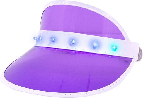 قبعات Naimo Sun Visor مع ضوء شفاف للحماية من الأشعة فوق البنفسجية، قبعة صيفية متوهجة LED في الهواء الطلق، قبعة حفلات الهذيان لمهرجانات الشاطئ in Kuwait