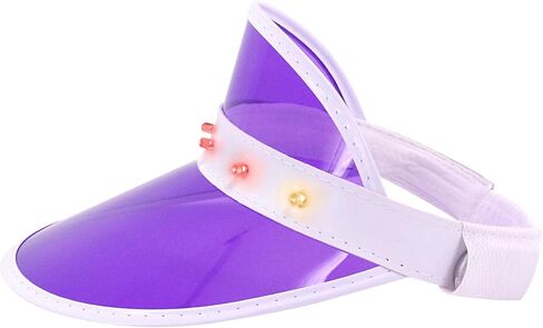 قبعات Naimo Sun Visor مع ضوء شفاف للحماية من الأشعة فوق البنفسجية، قبعة صيفية متوهجة LED في الهواء الطلق، قبعة حفلات الهذيان لمهرجانات الشاطئ in Kuwait