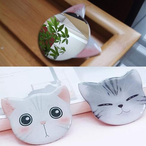Catlady Cute cat Mirrors,Unbreakable Make up Mirror,Stainless Steel Portable Small Mirror in Saudi Arabia