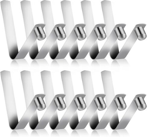 12 PCS Tent Pole Clips Push Button Spring Clip Tent Pole Connectors Stainless Steel Kayak Spring Snap Tube Locking Pin Clips for Kayak Paddle Camping 9mm in Saudi Arabia