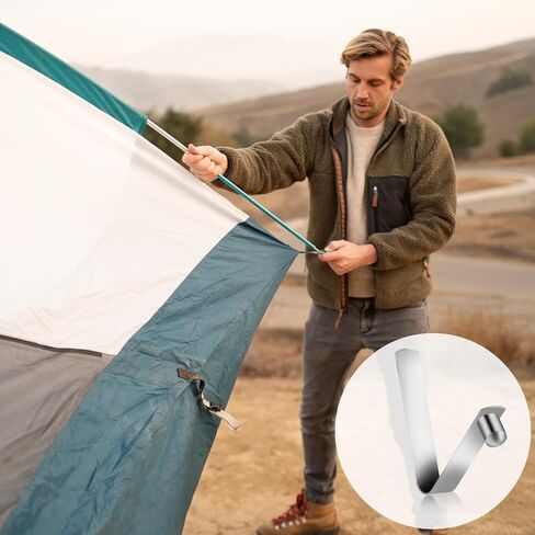 12 PCS Tent Pole Clips Push Button Spring Clip Tent Pole Connectors Stainless Steel Kayak Spring Snap Tube Locking Pin Clips for Kayak Paddle Camping 9mm in Saudi Arabia
