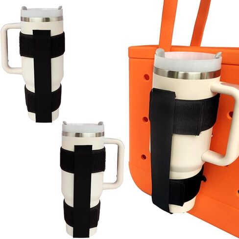 قطعتان من حامل أكواب BoggBag لكأس ستانلي، حامل أكواب/مشروبات كبير متوافق مع جميع حقائب BoggBag، حامل أكواب قابل للتعديل لحقيبة BoggBag/حقيبة الشاطئ in Kuwait
