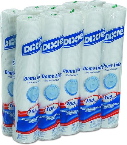 ديكسي 8 أوقية. غطاء كوب بلاستيكي ساخن للقهوة من جي بي برو (جورجيا والمحيط الهادئ)، أبيض، 9538DX، عدد 1000 (100 غطاء لكل كم، 10 أكمام لكل حافظة) in Kuwait
