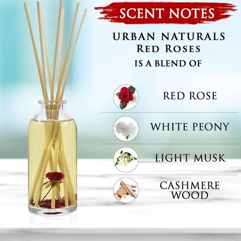 Urban Naturals Pumpkin Brulee Scented Sticks Reed Diffuser Oil Set | Fall & Winter Home Scent | Creamy Pumpkin Pie, Nutmeg & French Vanilla | Beautiful Autumn Home Decor | Great Gift Idea in Kuwait