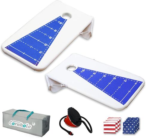 FunWater 4'x2' Cornhole Set Pool Lounge Pong Inflatable with Social Floating Portable Multiple Gameplay in Saudi Arabia