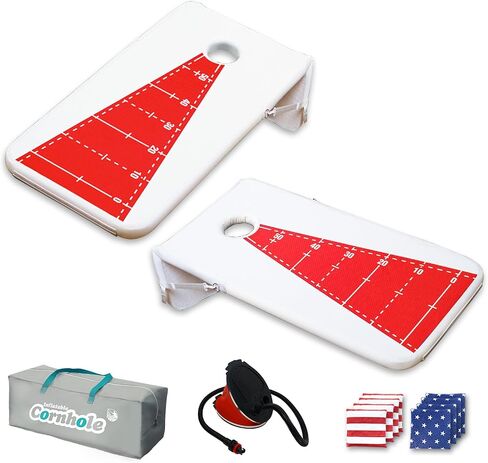 FunWater 4'x2' Cornhole Set Pool Lounge Pong Inflatable with Social Floating Portable Multiple Gameplay in Saudi Arabia