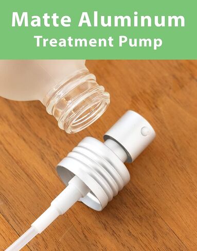 JUVITUS 4 أونصة / 120 مل زجاجة بوسطن مستديرة من الزجاج الشفاف مع مضخة معالجة من الألومنيوم المعدني (12 عبوة) in Kuwait