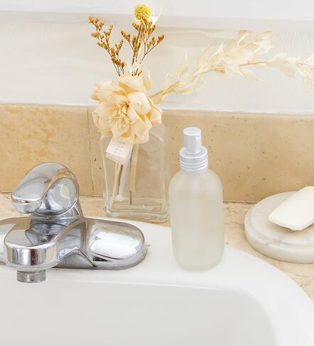 JUVITUS 4 أونصة / 120 مل زجاجة بوسطن مستديرة من الزجاج الشفاف مع مضخة معالجة من الألومنيوم المعدني (12 عبوة) in Kuwait