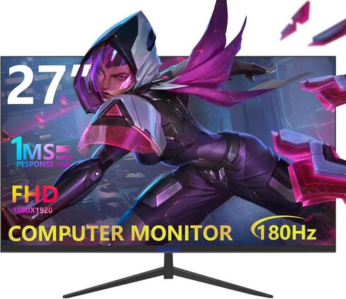 27inch Gaming Monitor - 1ms 360Hz 1080p Flat IPS, HDR10 Height/Tilt/Swivel/Pivot Adjustable RGB Anti-Glare Display, HDMI/DP, FreeSync, G-Sync, 400 cd/m² Bright LEDs in Saudi Arabia
