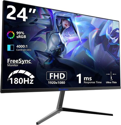 27inch Gaming Monitor - 1ms 360Hz 1080p Flat IPS, HDR10 Height/Tilt/Swivel/Pivot Adjustable RGB Anti-Glare Display, HDMI/DP, FreeSync, G-Sync, 400 cd/m² Bright LEDs in Saudi Arabia