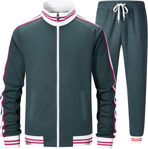ZPB Men's Track suits Sets Long Sleeve Full-zip Sweatsuit Active Jackets and Pants 2 Piece Outfits in Saudi Arabia